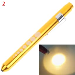 1PC LED Flashlight Work Light First Aid Pen Light Torch Lamp Pupil Gauge Measurement Portable Medical Pen Light