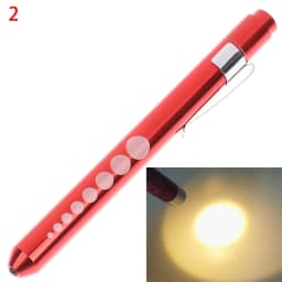 1PC LED Flashlight Work Light First Aid Pen Light Torch Lamp Pupil Gauge Measurement Portable Medical Pen Light