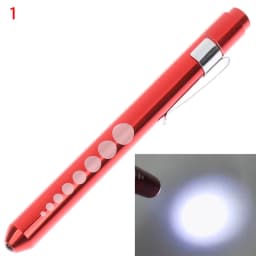 1PC LED Flashlight Work Light First Aid Pen Light Torch Lamp Pupil Gauge Measurement Portable Medical Pen Light