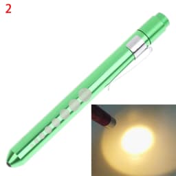 1PC LED Flashlight Work Light First Aid Pen Light Torch Lamp Pupil Gauge Measurement Portable Medical Pen Light