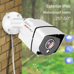 Video Surveillance POE Camera, Security 4K Whit Audio Metal, 48V POE, DC12V, 4MP, 5MP, 8MP, Infrared Night Vision, Waterproof
