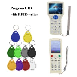100pcs UID Keys 13.56mhz Keyfob Keychain RFID Access Control Clone Key Card Token Writable IC Card Clone Changeable Waterproof