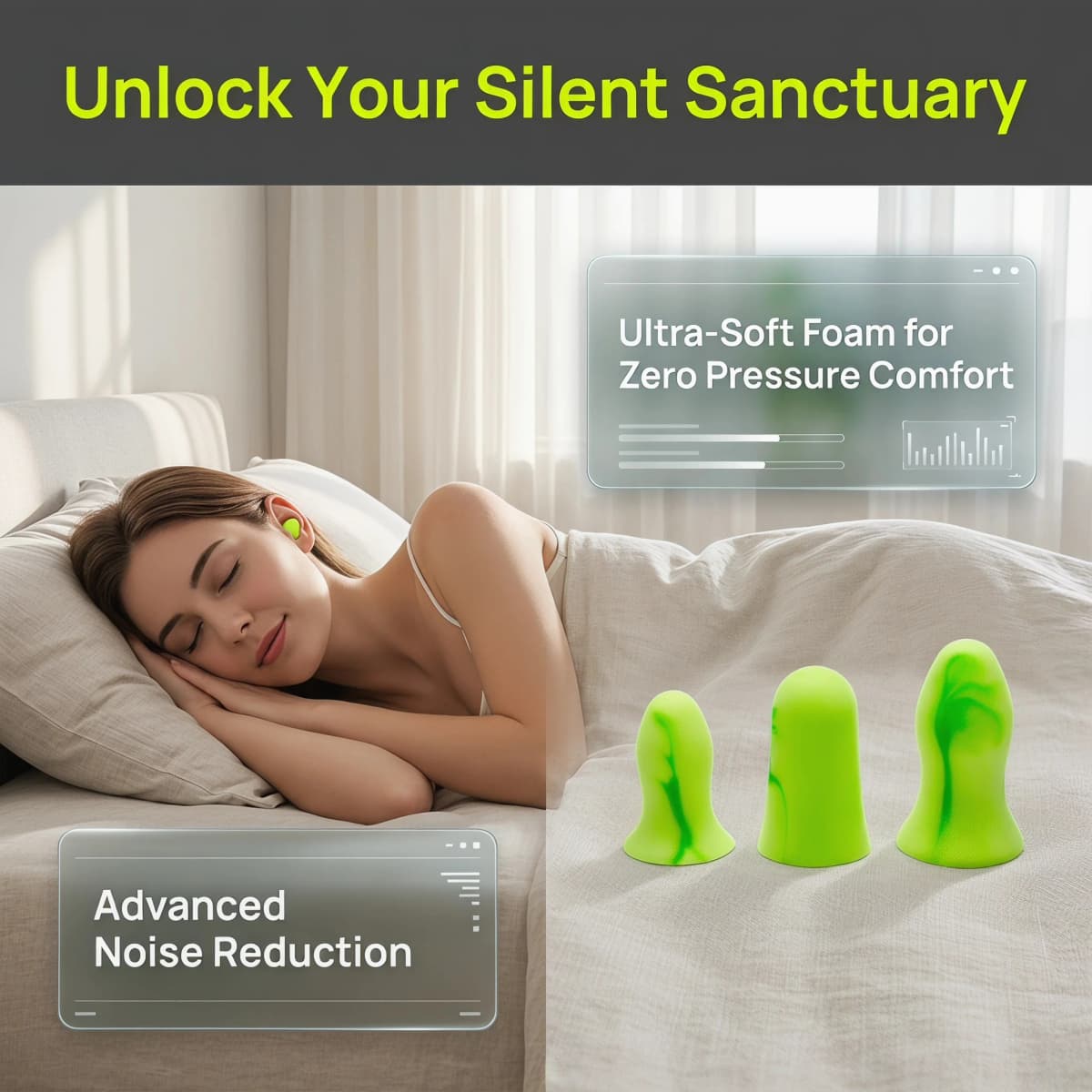 10Pcs Ear Plugs for Noise Reduction Sound Insulation Earplugs Soundproof for Sleep Anti-Noise Sleeping Aid Ear Care S/M/L