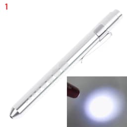 1pcs Portable LED Flashlight Work Light First Aid Pen Light Torch Lamp Pupil Gauge Measurement Medical Pen Light