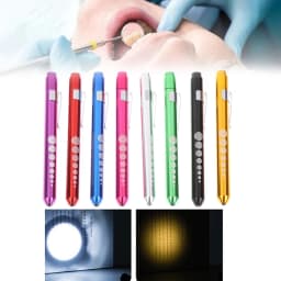 1pcs Portable LED Flashlight Work Light First Aid Pen Light Torch Lamp Pupil Gauge Measurement Medical Pen Light