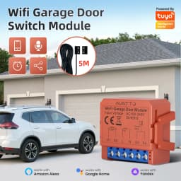 AVATTO WiFi Garage Door Opener Smart App Remote Voice Control Gate Door Switch module Works with Tuya Alexa Google Home Alice