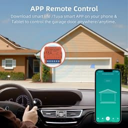 AVATTO WiFi Garage Door Opener Smart App Remote Voice Control Gate Door Switch module Works with Tuya Alexa Google Home Alice