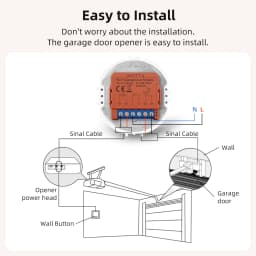 AVATTO WiFi Garage Door Opener Smart App Remote Voice Control Gate Door Switch module Works with Tuya Alexa Google Home Alice