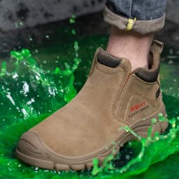 Indestructible Safety Shoes Men Non Slip Rubber Bottom Work Boots Steel Toe Boots Anti-smash Anti-Hot Welder Protective Shoes