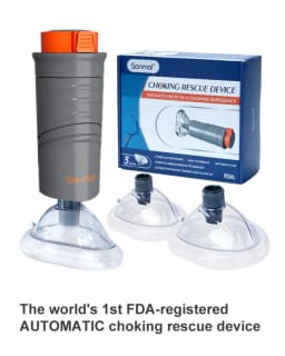 First Aid Anti Choking Rescue Device Automatic for Adults Kids with 3 Different Sizes Masks Home Airway Assist Emergency Kit