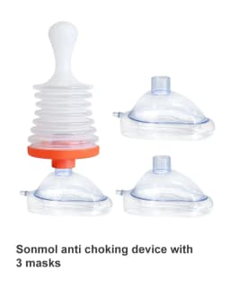 First Aid Anti Choking Rescue Device Automatic for Adults Kids with 3 Different Sizes Masks Home Airway Assist Emergency Kit