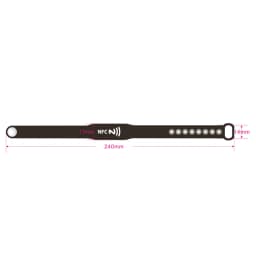Waterproof NFC Silicone Bracelet 13.56MHz NTAG215 Silicone Wrist Band NFC RFID Rubber Wristband