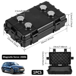 1-2Pcs Upgraded New Magnetic Key Holder Waterproof Under Car Hide Key Box Rustproof Key Hider Multifunctional Box for Spare Box