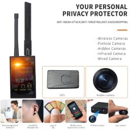 Signal Detector Hotel Anti-Sneak Shooting Detection Camera Detector Car GPS Detector Anti-Eavesdropping Anti-Tracking Alarm