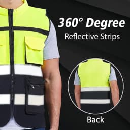 Custom Logo Safety Vest Hi Vis Vest Multi Pocket Construction Workwera ANSI Class 2 Standard Safety Volunteer Uniform