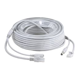 5M/10M/15M/20M/30M Optional 2.1mm/5.5mm Jack RJ45 + DC Power Extension Ethernet CCTV Cable for IP Cameras NVR System