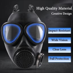 87 Black Full Gas Mask Multipurpose Natural Rubber Mask Painting Spray Pesticide Chemical Prevention Mask Work Safety Respirator