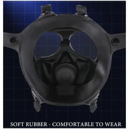 Black 87 Full Face Rubber Chemical Gas Mask Respirator P-A-1 Filter Box For Painting Spray Pesticide Prevention Mask Work Safety
