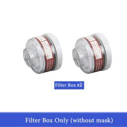 Black 87 Full Face Rubber Chemical Gas Mask Respirator P-A-1 Filter Box For Painting Spray Pesticide Prevention Mask Work Safety