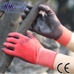 NMSafety 12Pairs Professional Working Protective Gloves For Men Construction Women Garden Nylon Running Glove Obtained CE EN388