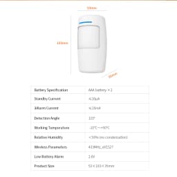 TAIBOAN 433MHz PIR Motion Sensor Indoor Infrared Detector Wireless EV1527 Home RF Sensor For Smart Life Security Alarm System