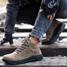 Outdoor Work Shoes Anti Smash Safety Boots Construction Work Shoes Steel Toe Cap Working Boots Puncture-proof Shoes