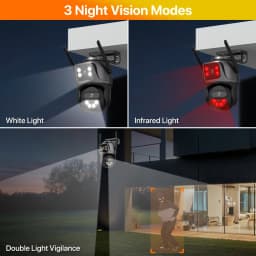 IP Camera 6K 9MP HD WiFi Outdoor Camera 8x Zoom Three Lens Dual Screen Home Security PTZ Camera 6MP Video Surveillance ICSee