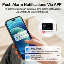 PGST 4G WiFi GSM Wireless Alarm System Home Security Protection Alarm System Set PIR Sensor Works with Tuya Smart Life Alexa