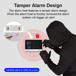 PGST 4G WiFi GSM Wireless Alarm System Home Security Protection Alarm System Set PIR Sensor Works with Tuya Smart Life Alexa