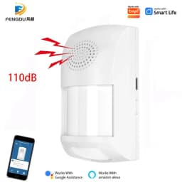WiFi Motion Detector PIR Sensor Home Burglar Alarm System Flash Pet Immune Tuya Smart Life APP Remote Control Timing Arm Disarm