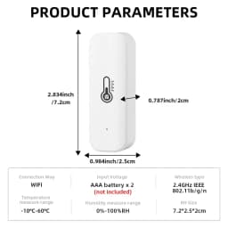 Tuya WiFi or ZigBee Temperature and Humidity Smart Home Thermometer Hygrometer APP Remote Alarm Work with Alexa Google Home