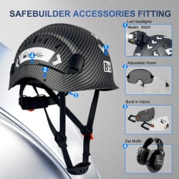 Construction Safety Helmet ABS Hard Hat Adjustable Ventilation System Hardhats Industrial Work Head Protection ANSI/ISEA Z89.1