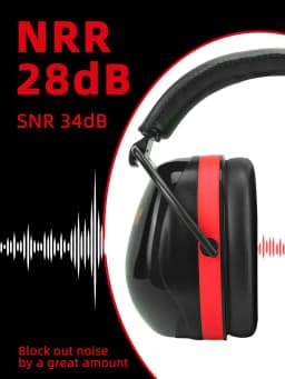 ZOHAN Noise Reduction Earmuffs Hearing Protection Safety Earmuffs Ear Defenders NRR 28dB For Autism Shooting Mowing Fire Works
