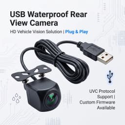 Vandal-Proof Wide View Angle UVC Plug Play Webcam Waterproof Underwater Front Rear Car USB Camera For Windows Linux Android Mac