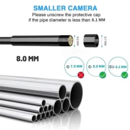 Borescope Accessories,Hook Magnet Side View Mirror Protective Cap Set for 3.9mm 5.5mm 8mm Lens Endoscope Camera