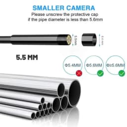 Borescope Accessories,Hook Magnet Side View Mirror Protective Cap Set for 3.9mm 5.5mm 8mm Lens Endoscope Camera