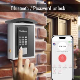 Password Smart Key Lock Box Wall Mount with Key Drop Slot Smart Key Safe OTP/APP Bluetooth/Fixed Code/Key Unlock Key Storage Box