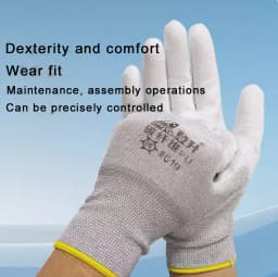 Fine operation gloves lightweight breathable anti-static durable anti slip equipped conductive wire precision workshop gloves