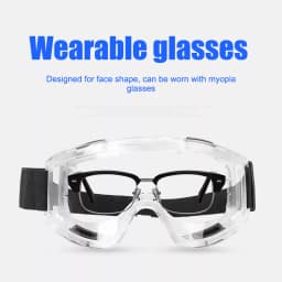 Safety Goggles Over Glasses with Clear Scratch Resistant Lenses Spectacles for Nurses Workers Architect Men and Women
