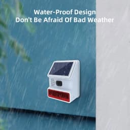TAIBOAN 433MHZ Wireless Solar SIren Sound Light Flash Alarm Outdoor Alarm Horn for Wifi GSM Home Security Alarm System