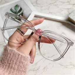 Transparent Computer Glasses Frame Women Men Anti Blue Light Round Glasses Blackout Optical Glasses Safe Goggles Protect Eyewear