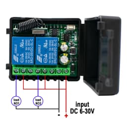 RF 433Mhz Remote Control Wireless Switch DC 12V 24V 10A 2CH Relay Receiver Mini Transmitter For Door Electromagnetic Lock DIY