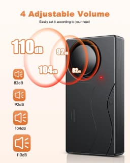 Extractme 110dB Anti-Theft Alarm Wireless Vibration Alarm with Remote Control Door and Window Alarm Car Alarm Security System