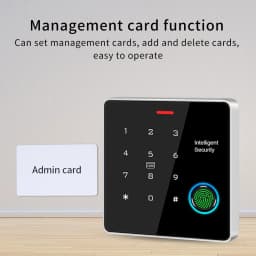 IP65 Standalone Fingerprint Access Controller 125kHz 13.56MHz Backlit Metal Keypad Light with Door Relay Lock (Commercial Grade)