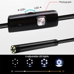 KERUI New 7mm Endoscope Camera 3 in 1 Mini Camera Type C/Micro USB/USB-A Interface Inspection Borescope for Android Phones PC