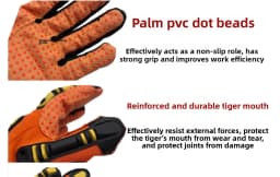 Mechanical Gloves CE Certified Anti-Stab Anti-Collision Cut-Resistant Fire Rescue Mining TPR Shock Absorption Gloves