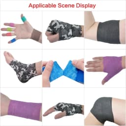 1/6roll 2.5/5/7.5/10cm*4.6m Non Woven Elastic Self Adhesive Bandage Cohesive Bandage for Sports Fixing Finger Wrist Leg