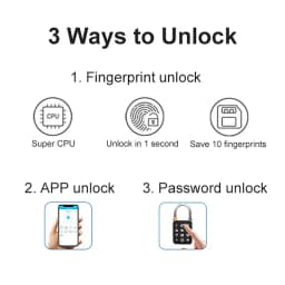 Smart Fingerprint Padlock Keyless Security Password Locker Anti-Theft TTLOCK/Tuya APP Controls Biometric Thumbprint Door Lock