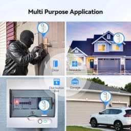 Wireless Door Window Alarm with Remote Control, 3 Modes (Welcome/Door Open/Alarm), Double-Sided Tape Mounting Installation,