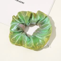 Hidden Safe Hair Tie Laser Cloth Rainbow Hair Scrunchie Hidden Storage Compartment With Zip Stash Pocket Woman Travel Safe